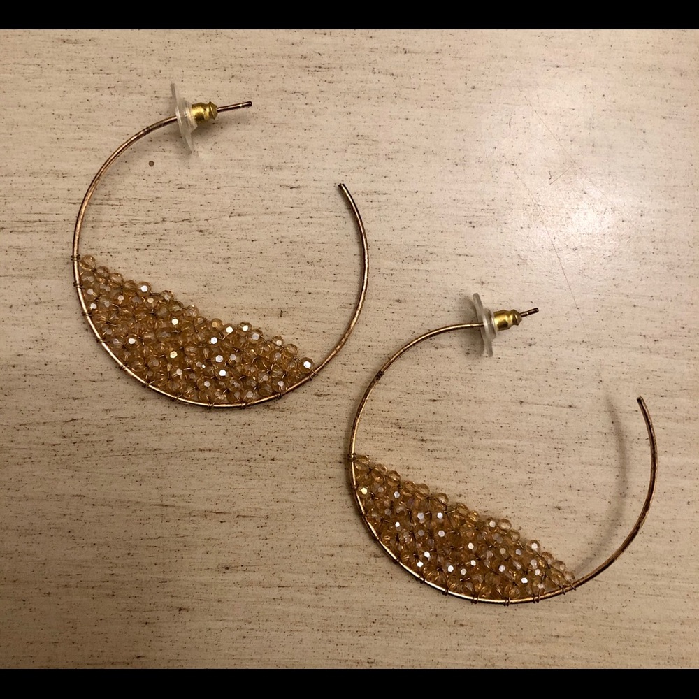 ⭐️SOLD⭐️ Nordstrom Beaded Hoop Earrings